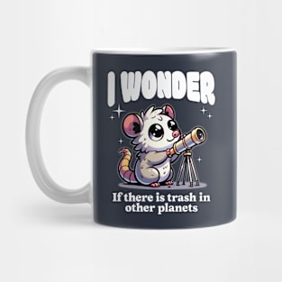 Possum Looking at the Stars with Telescope Mug